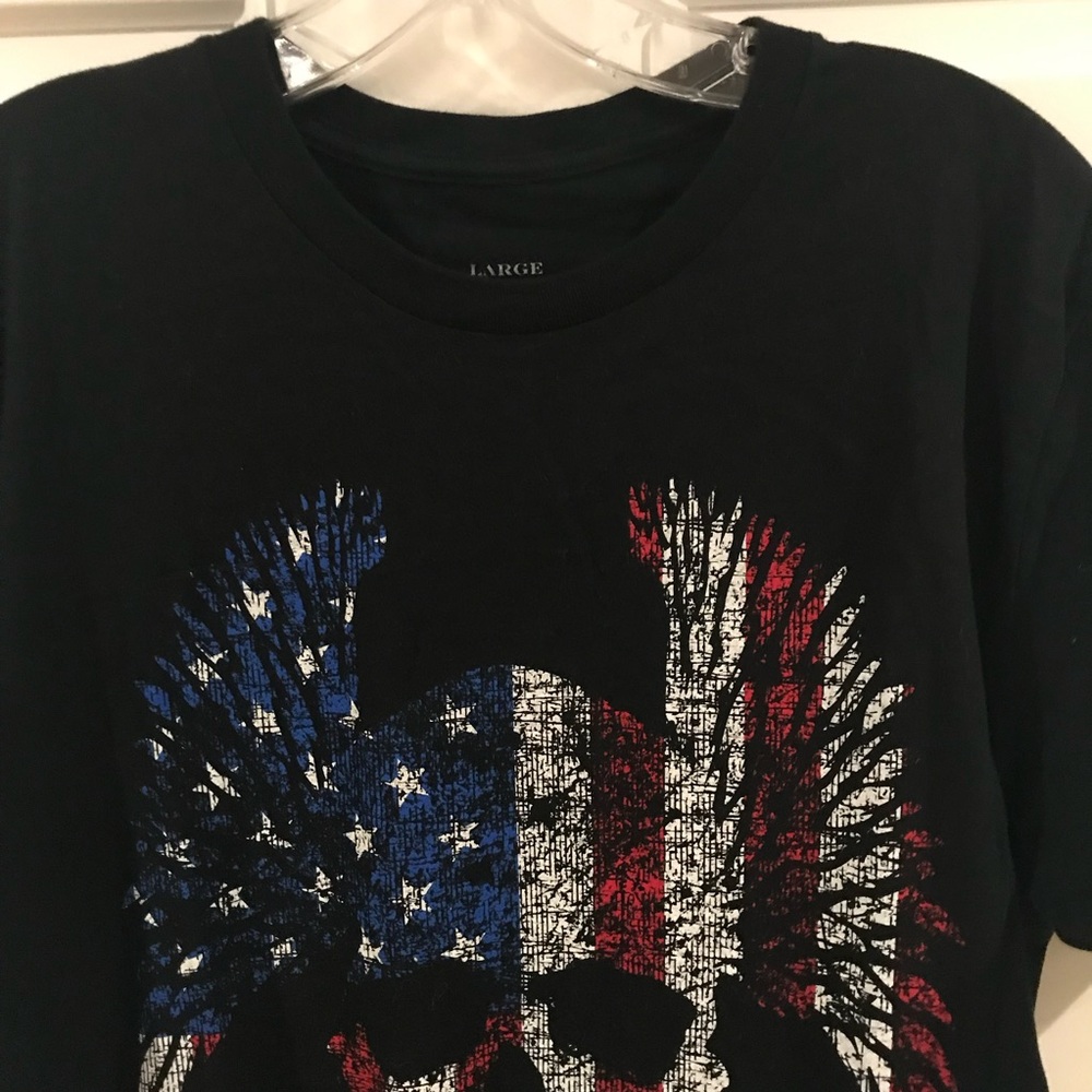 GRUNT STYLE American Winged Skull Graphic T-Shirt - Picture 4 of 10